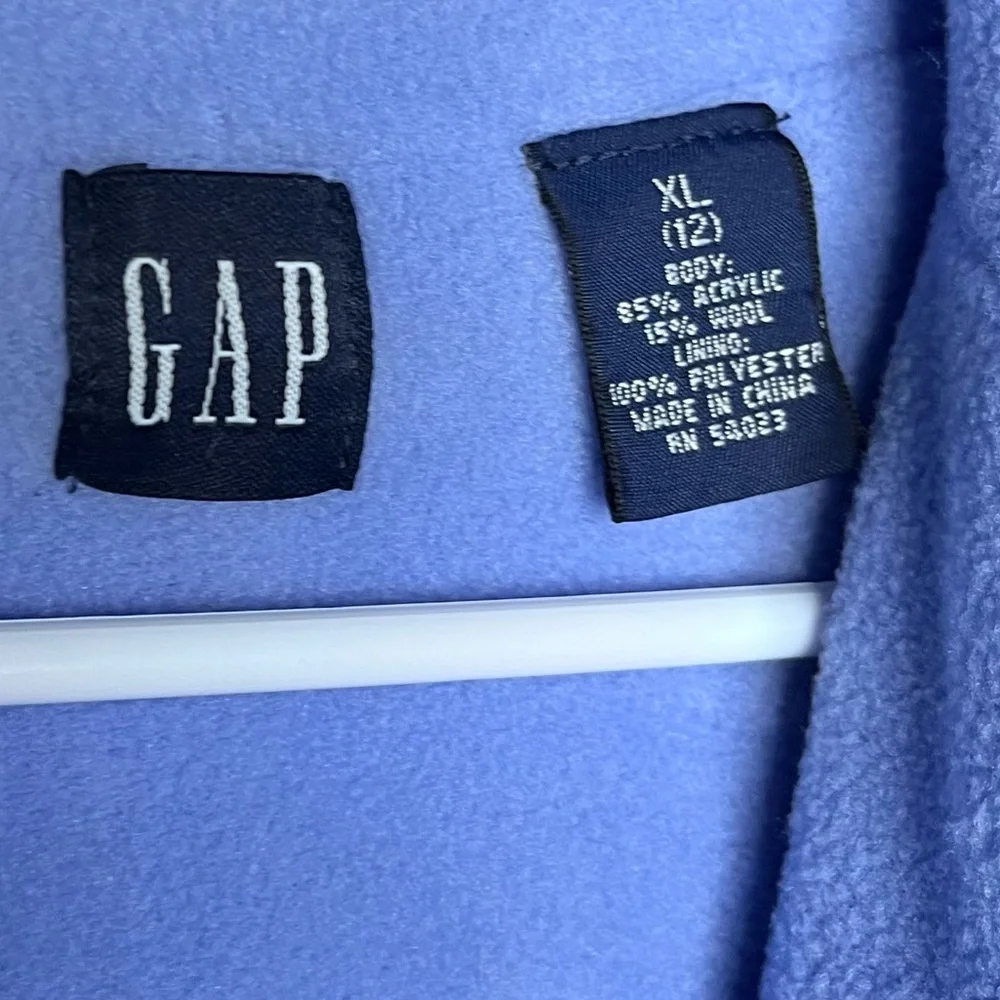 Vintage GAP Kids Knit Fleece Y2K Holiday Hooded Long Sleeve warm sweater XL 12